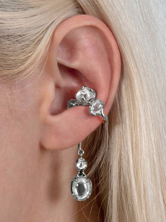 Clear Drip Ear Cuff - Left