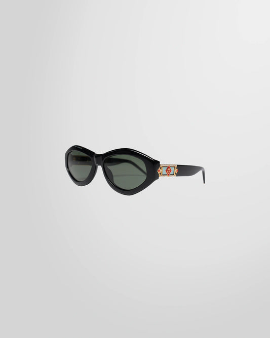 Casablanca Black Monogram Sunglasses