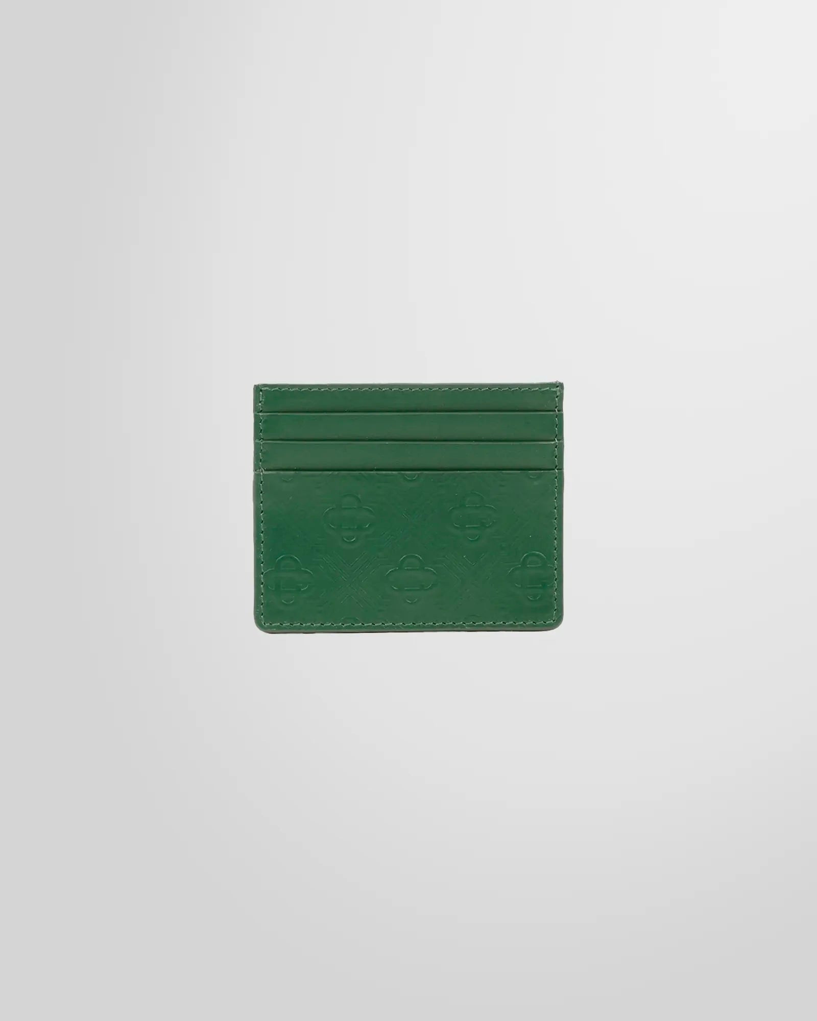 Casablanca Green Leather Embossed Card Holder