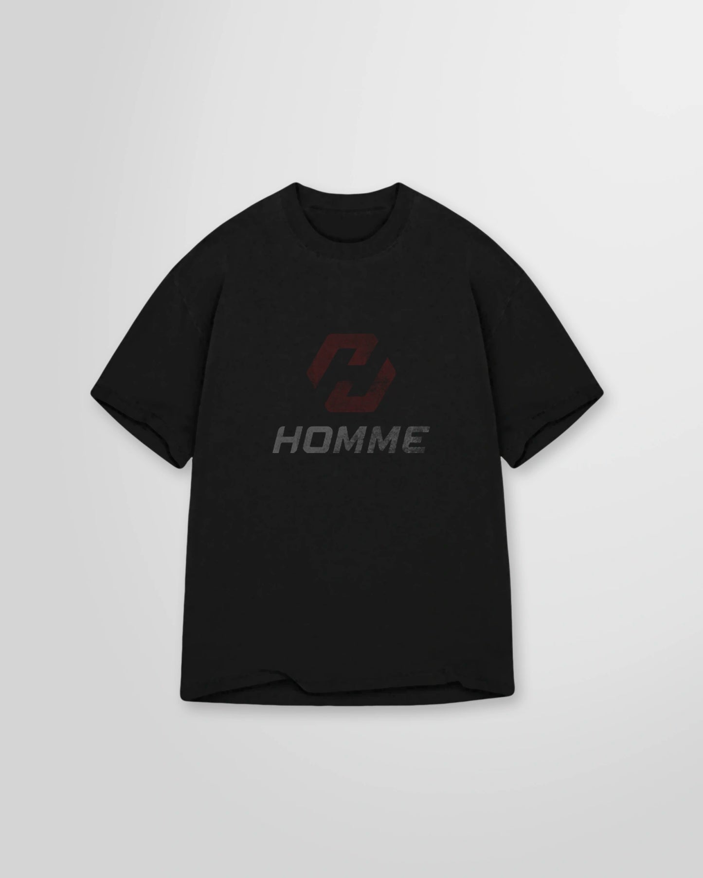 Not Guilty Homme Sport Logo Printed T-Shirt in black with red and white print