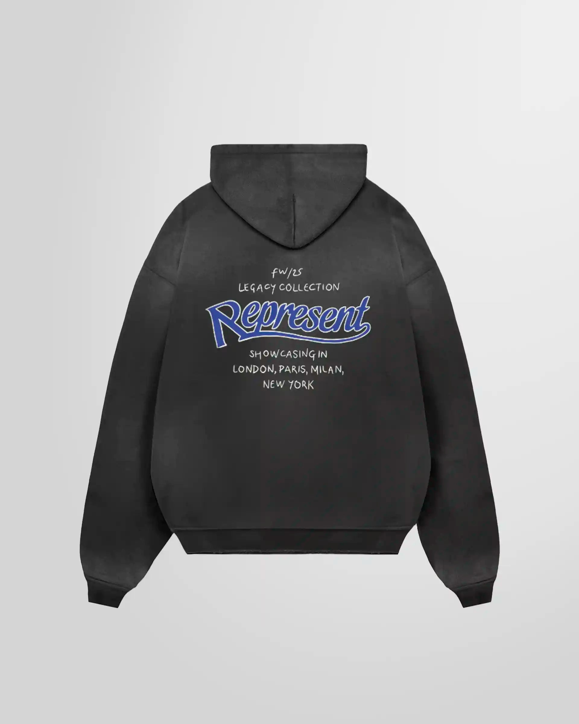 Back view showing the large Legacy Showcasing graphic on the hoodie.