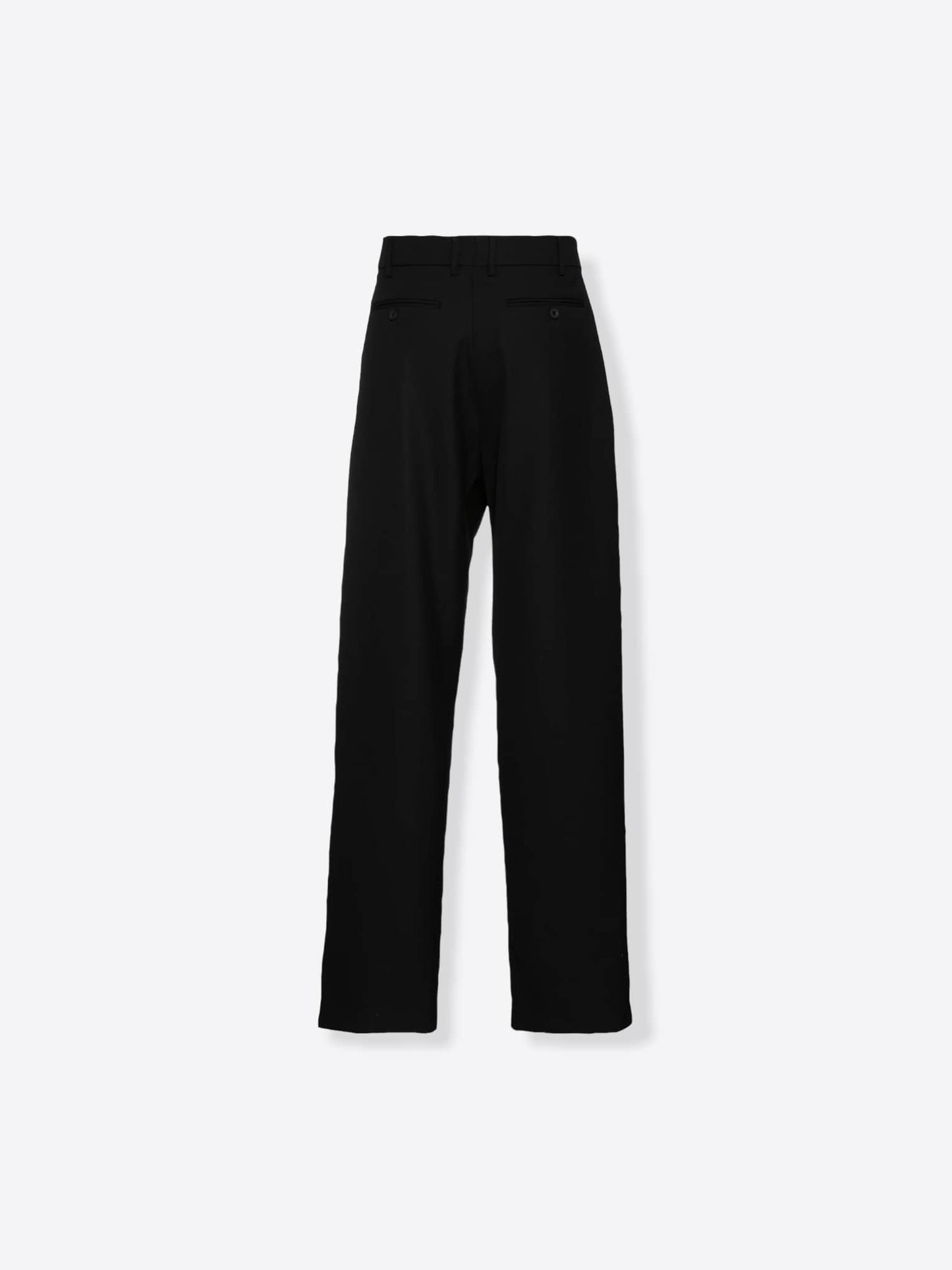 032c Black Virgin Wool Pleated Trousers