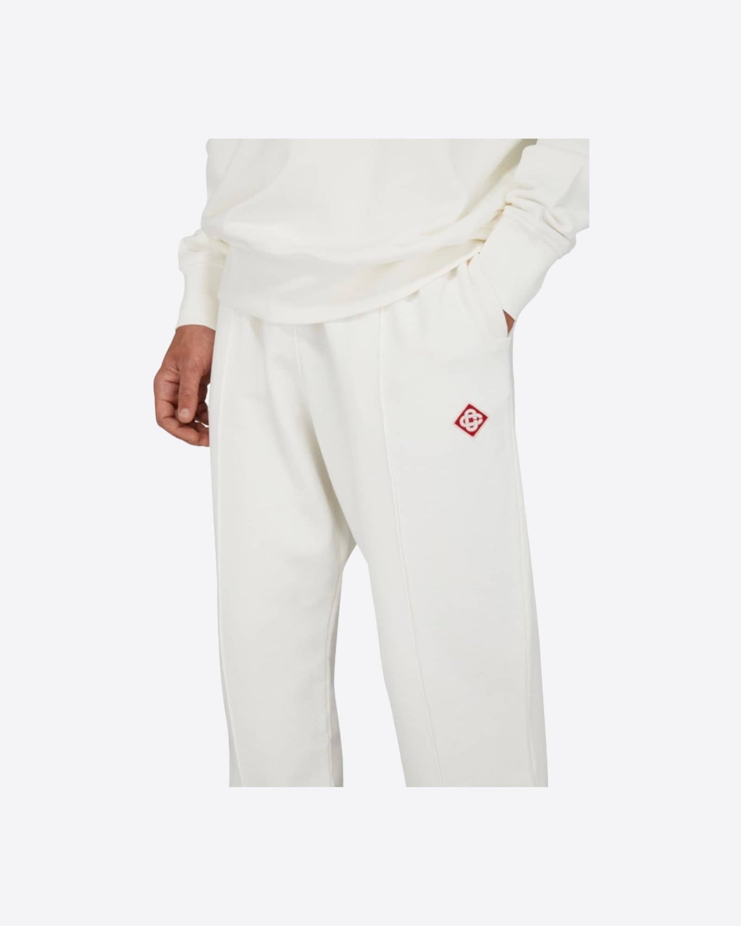 Pantalón de chándal con cremallera en el dobladillo