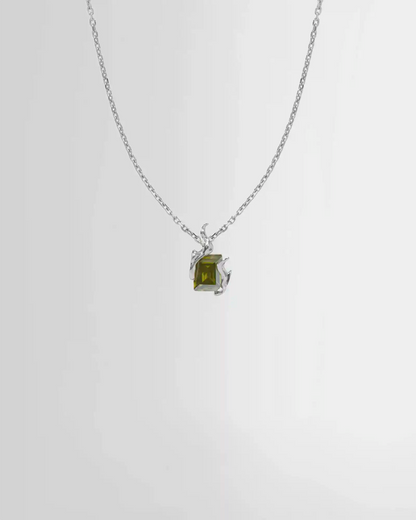Alan Crocetti Mini Flare Silver Necklace - Peridot