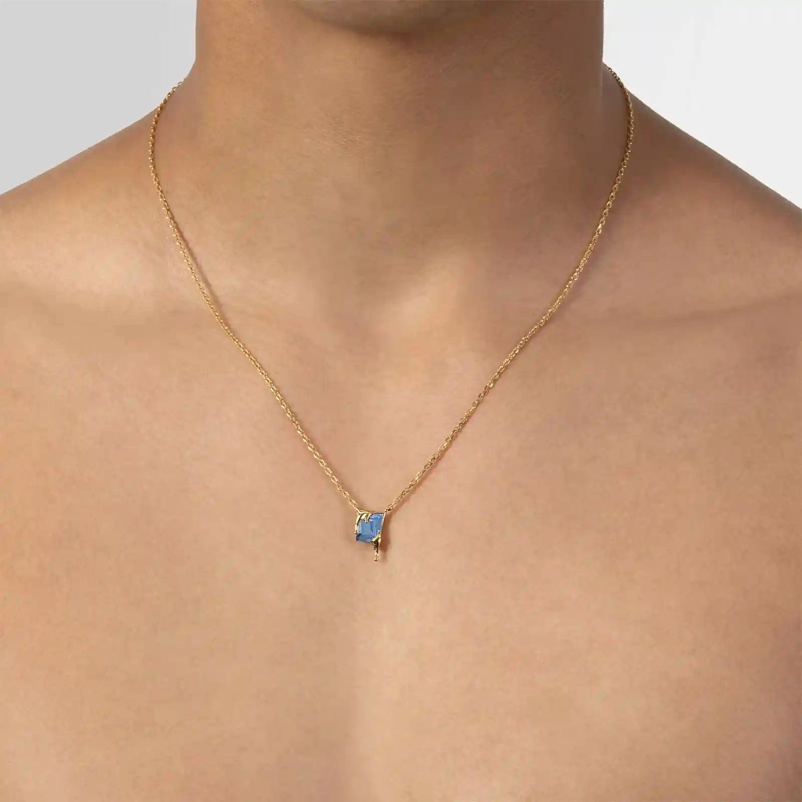 Alan Crocetti Mini Melt Gold Necklace Sky