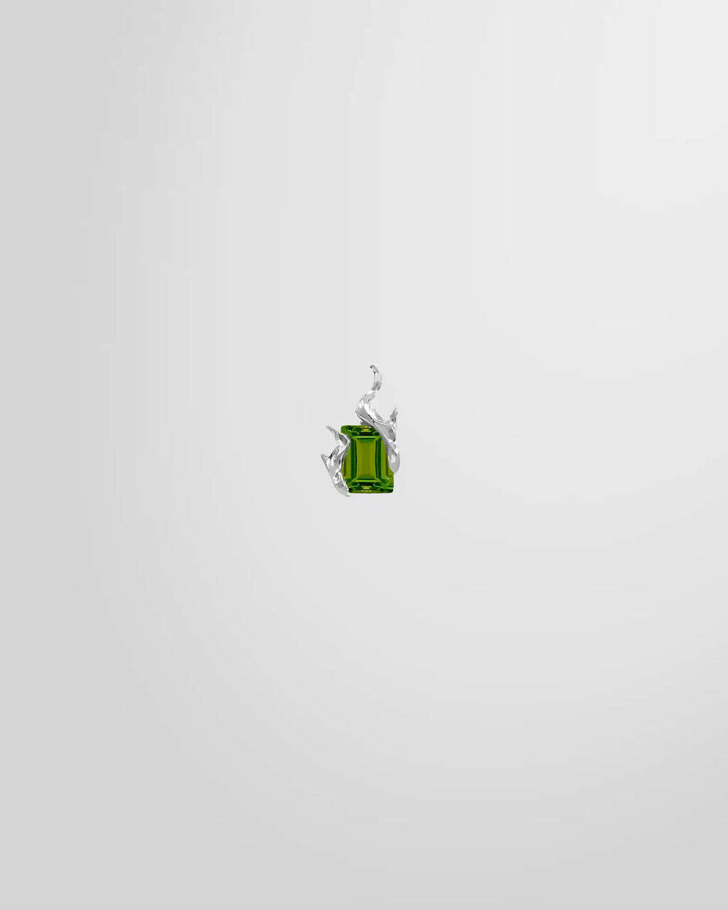 Alan Crocetti Nano Flare Silver Earring - Peridot
