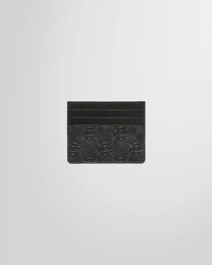 Casablanca Black Leather Embossed Card Holder