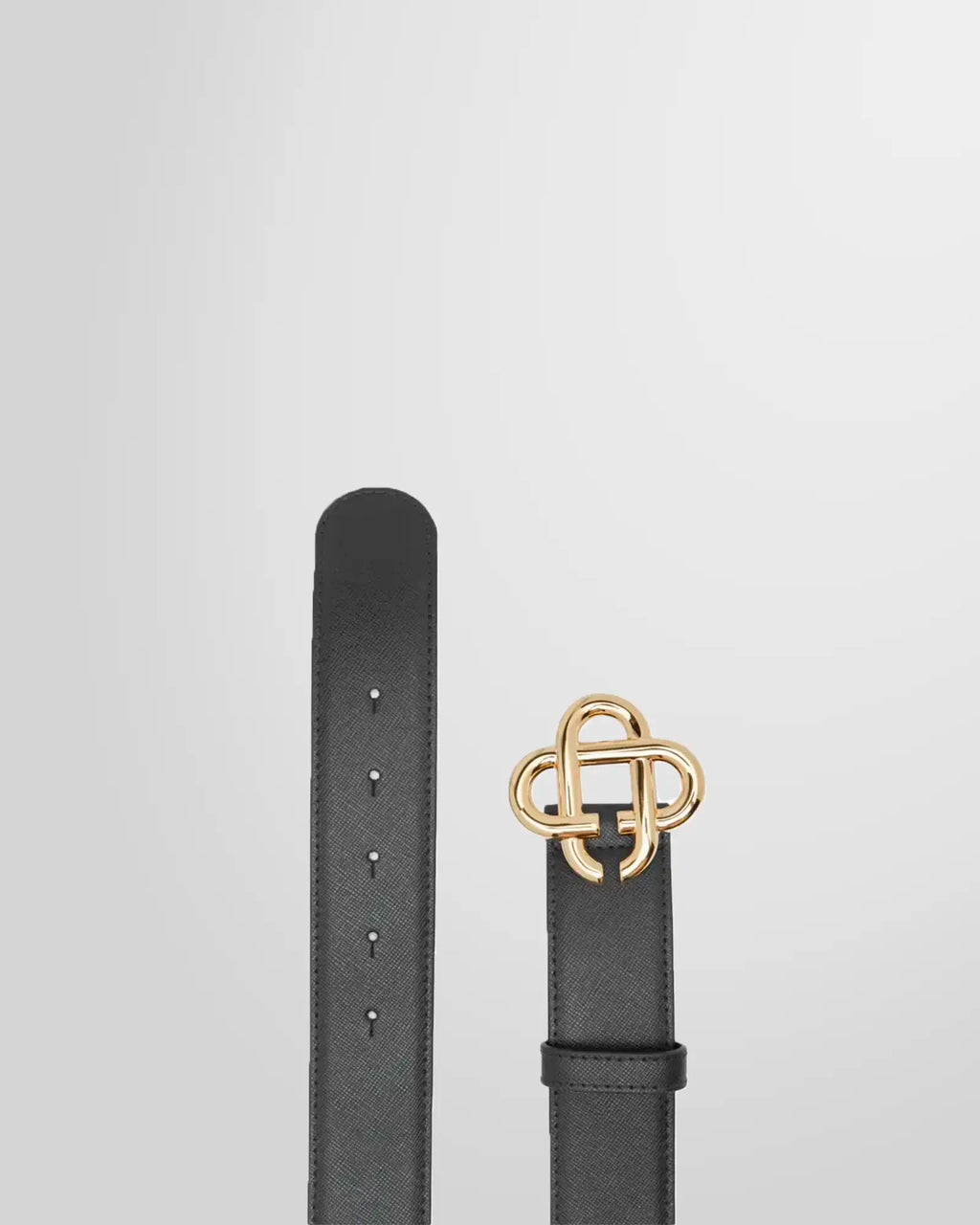 Casablanca Black Logo Buckle Belt