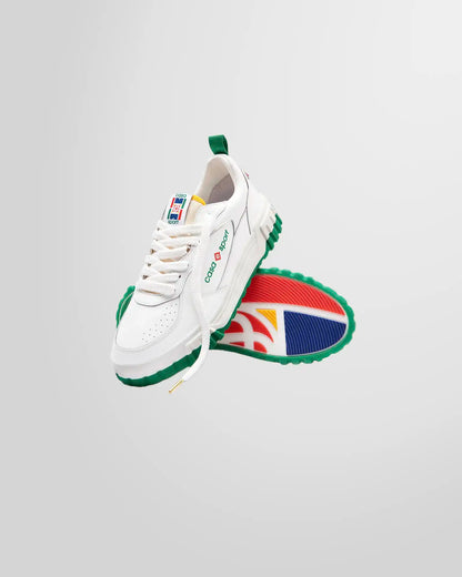 Casablanca Court White & Green Sneaker