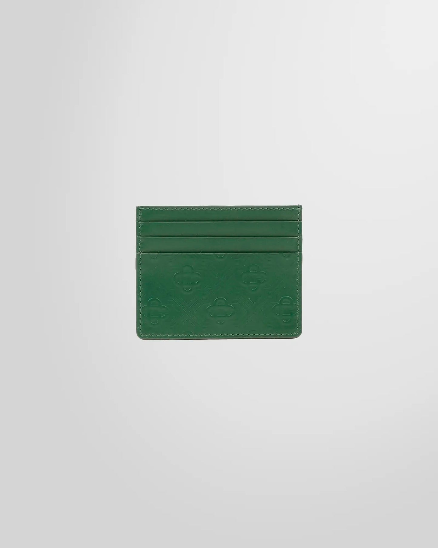 Casablanca Green Leather Embossed Card Holder