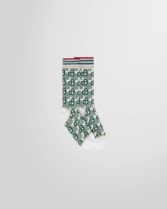 Casablanca Heart Monogram Crew Sock