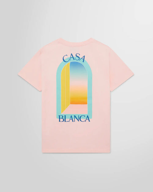 Casablanca L'Arc Coloré Pink T-Shirt - Organic Cotton | HOMME+