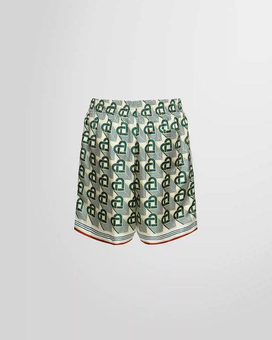 Casablanca Monogramme Silk Shorts