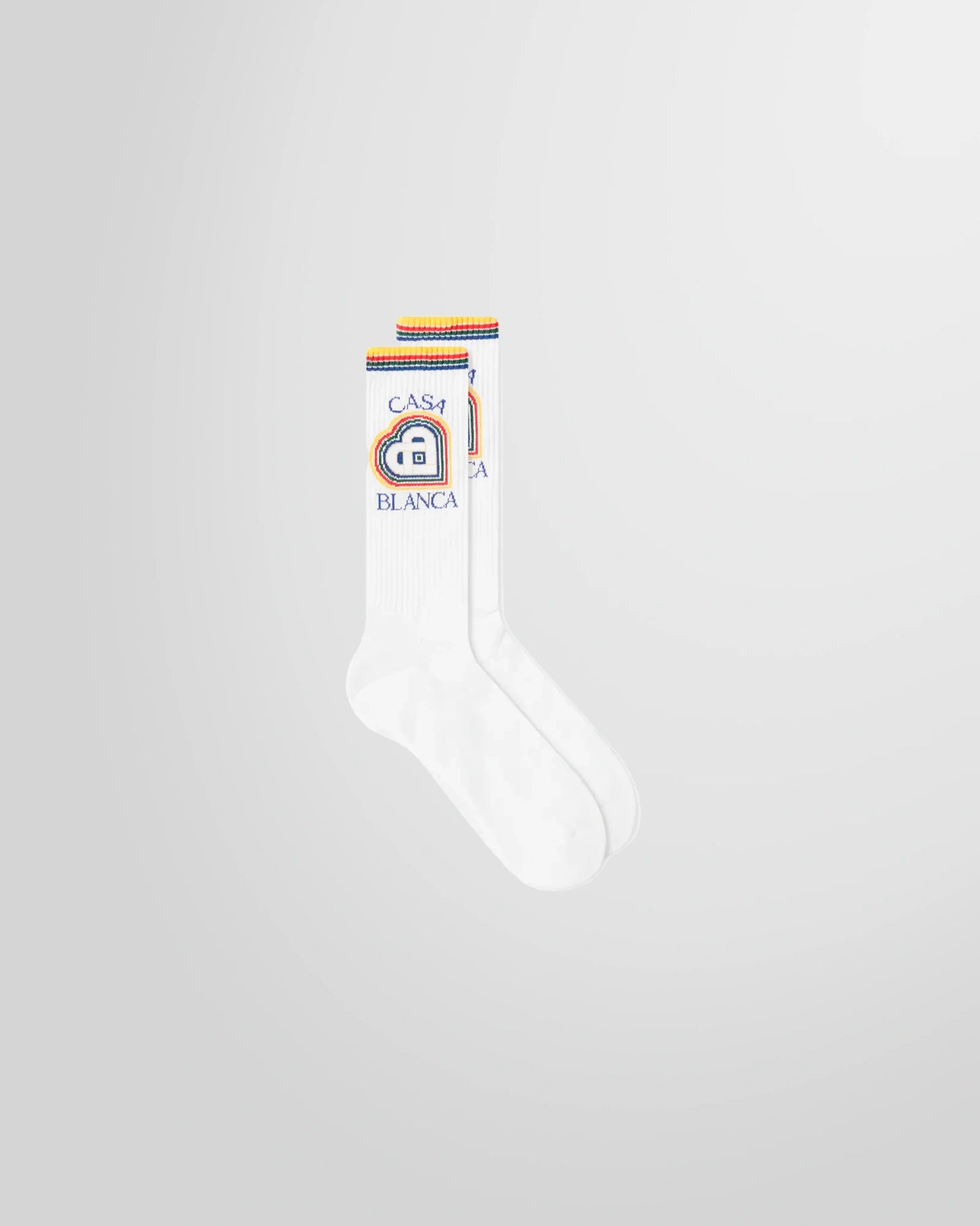 Casablanca Rainbow Heart Ribbed Sport Sock