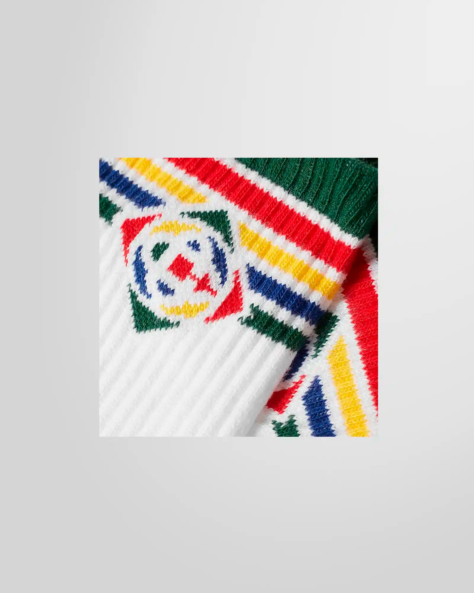 Close Up of Casablanca Rainbow Log Sport Sock