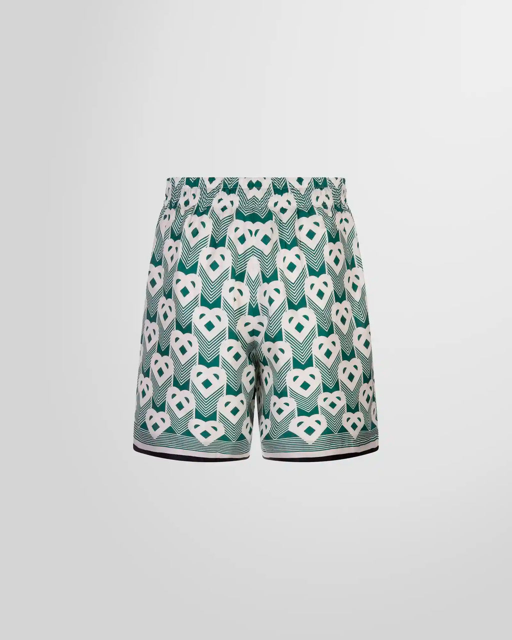 Casablanca Heart Monogram Silk Shorts for men back view