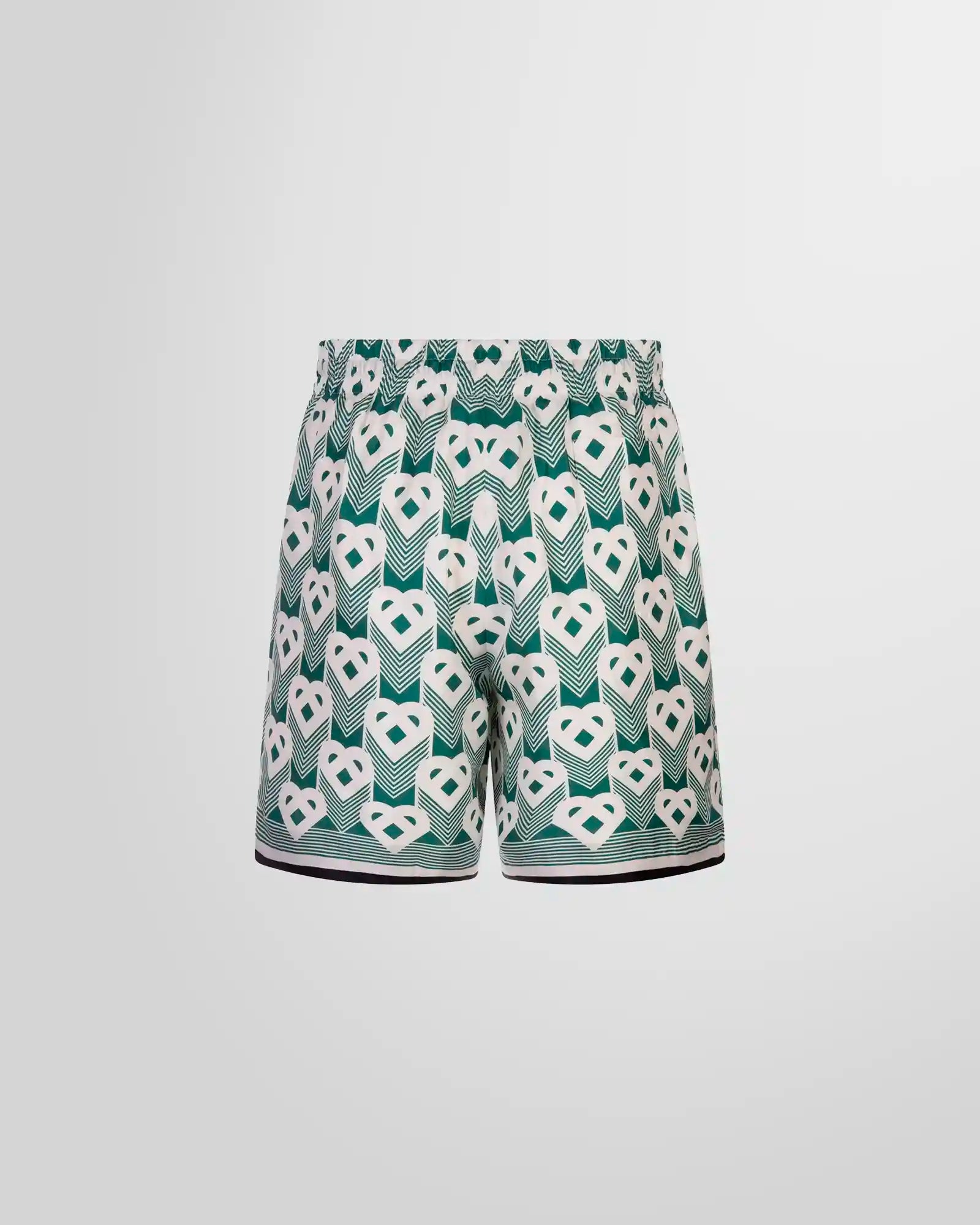 Casablanca Heart Monogram Silk Shorts for men back view