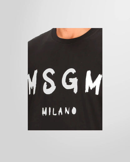Msgm Black Brushed T-Shirt