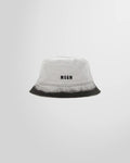 Msgm Ice Grey Logo Bucket Hat