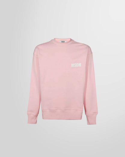 Msgm Light Pink Printed Sweatshirt
