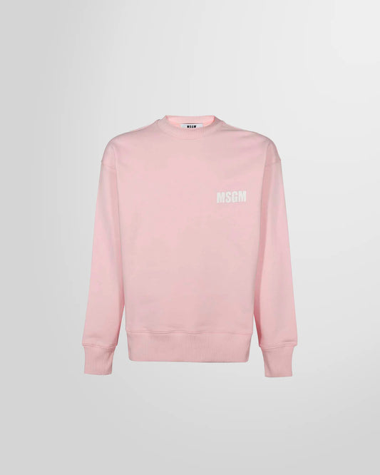 Msgm Light Pink Printed Sweatshirt