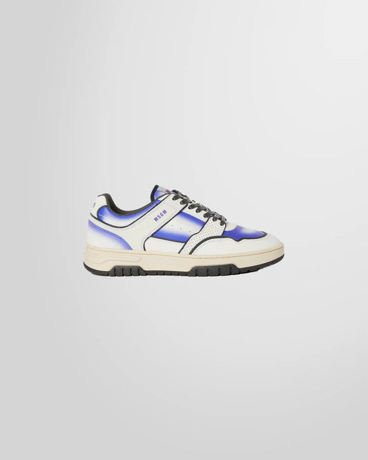 Msgm White _ Purple AirBrush Sneakers