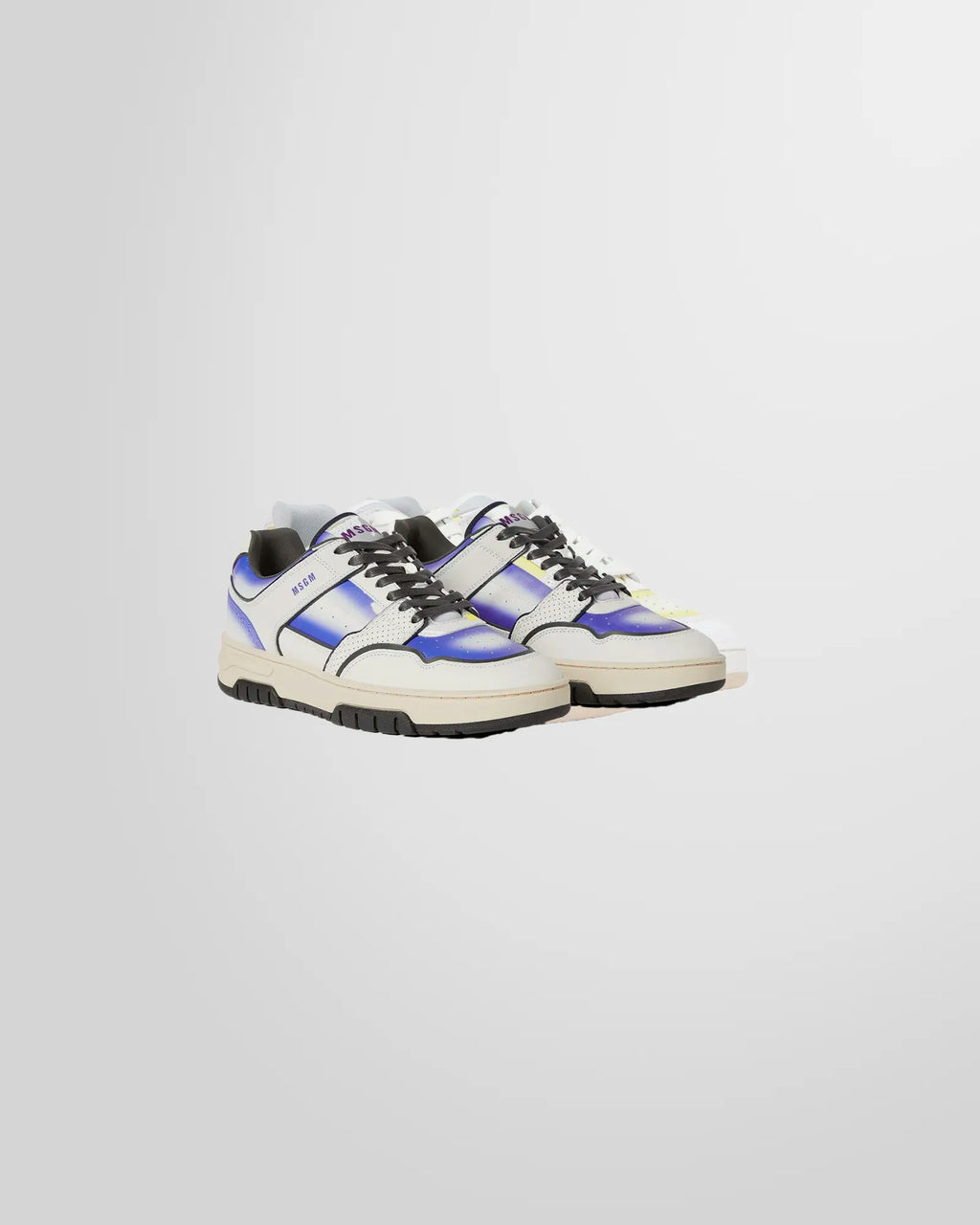 Msgm White _ Purple Sneakers