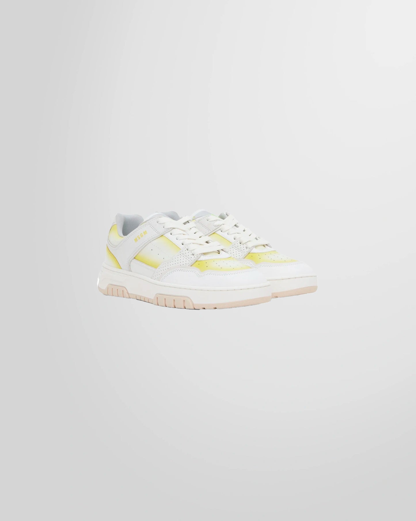 Msgm White _ Yellow Sneakers