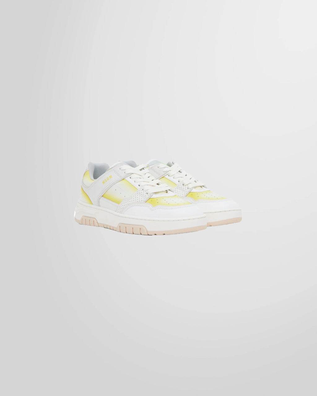 Msgm White _ Yellow Sneakers
