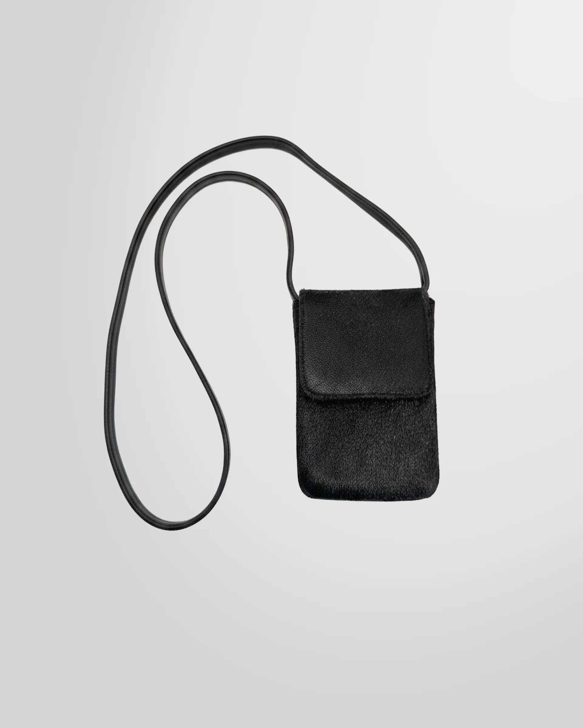 Not Guilty Homme luxury Pony Hair Cigarette Case with silver hardware.