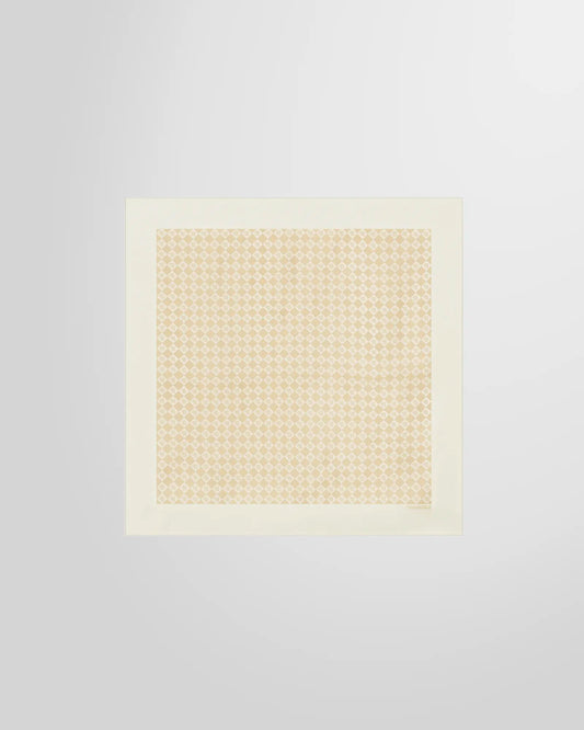 Nanushka Creme Monogram Silk Scarf