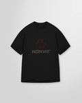 Not Guilty Homme Sport Logo Printed T-Shirt in black with red and white print