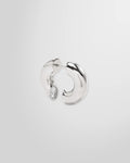 Alan Crocetti Clear Blown Peekaboo single earring in 925 sterling silver, main view.