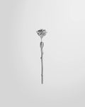 925 sterling silver Rose Earring in Rhodium Vermeil from Alan Crocetti, side view.