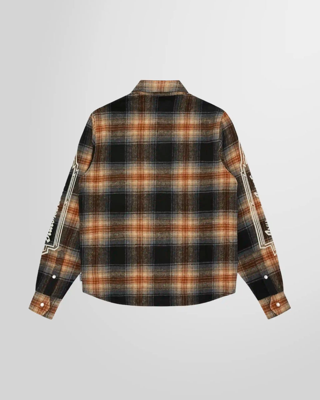 Back view of the Billionaire Boys Club Check Shirt in brown and black