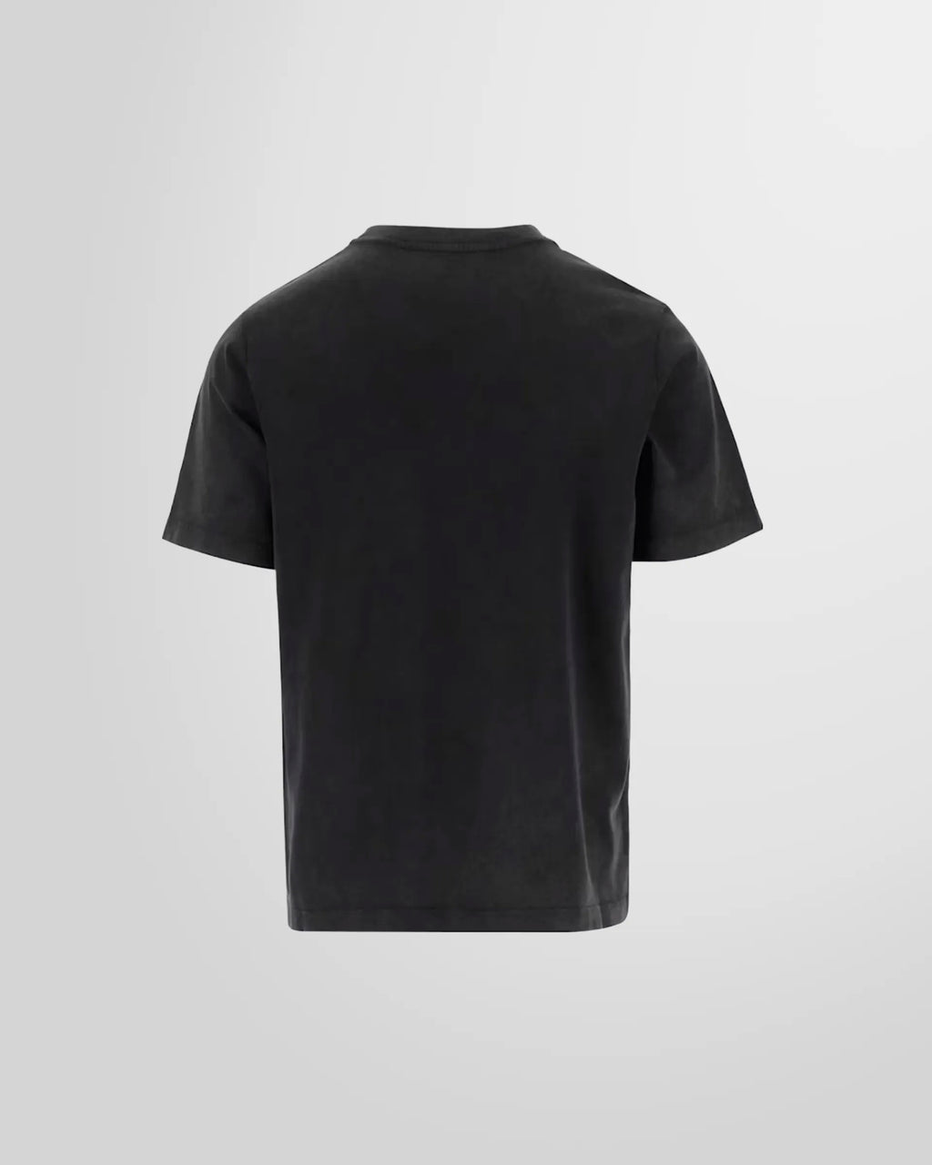 Back view of the faded black Casablanca t-shirt, showing the clean design and fit.