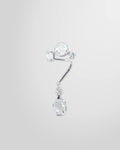 Front view of he Clear Drip Ear Cuff from Alan Crocetti in 925 sterling silver.