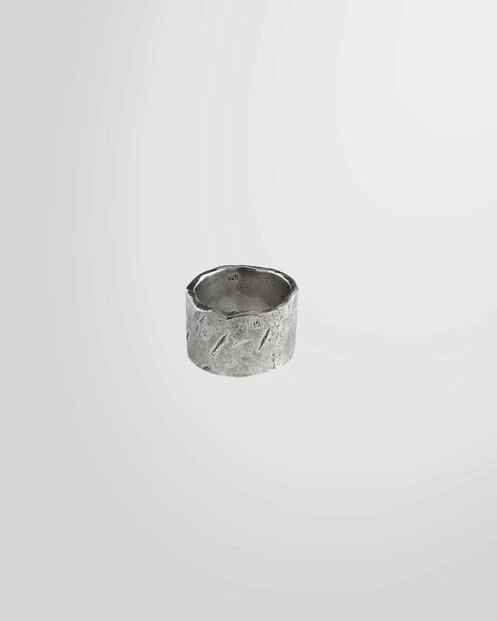 Back view of the handcrafted Johnny Ramli Forged Band Ring.