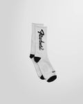 Full view of the KTZ Logo Print Socks in white