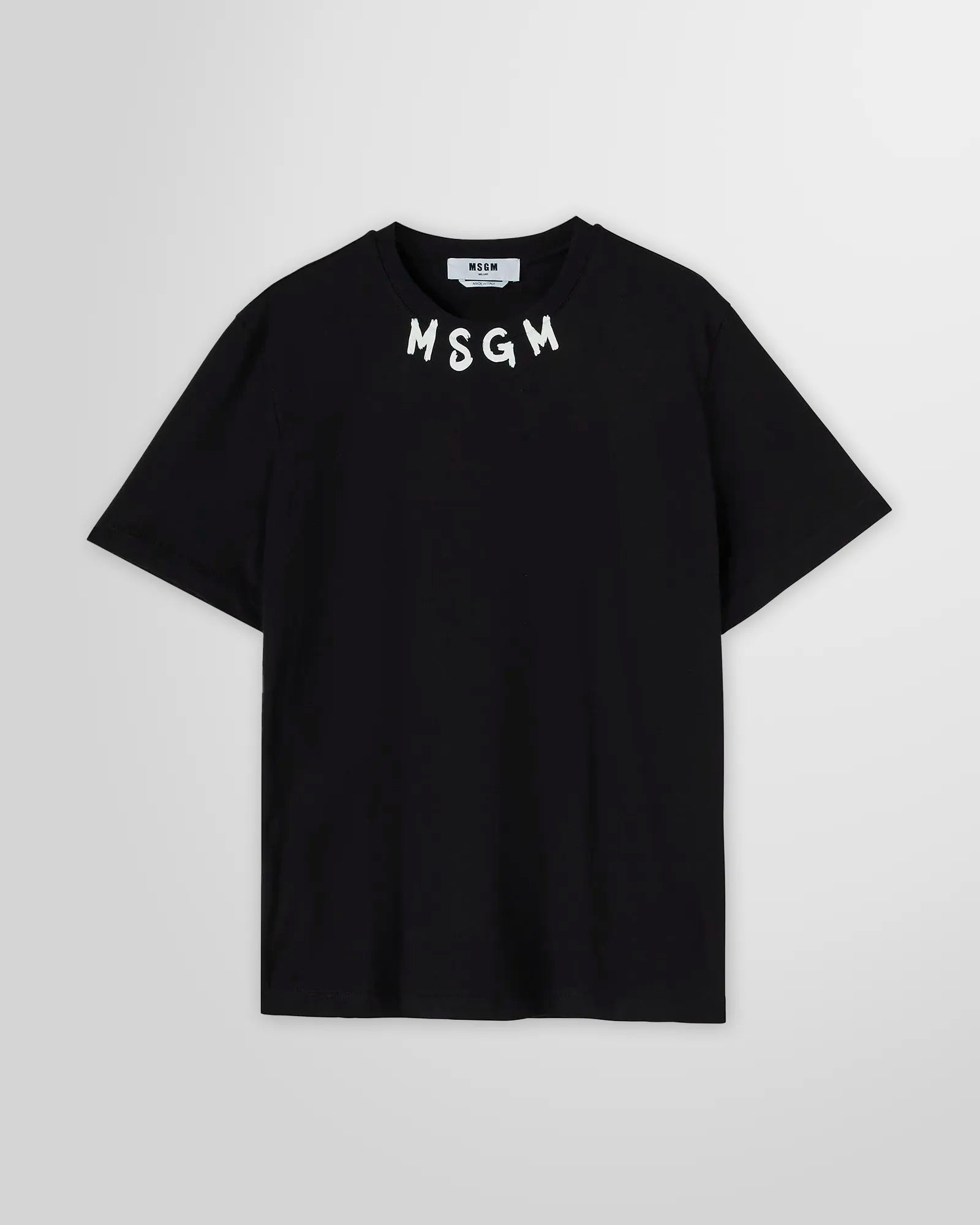 Front view of Msgm brushed logo t-shirt.