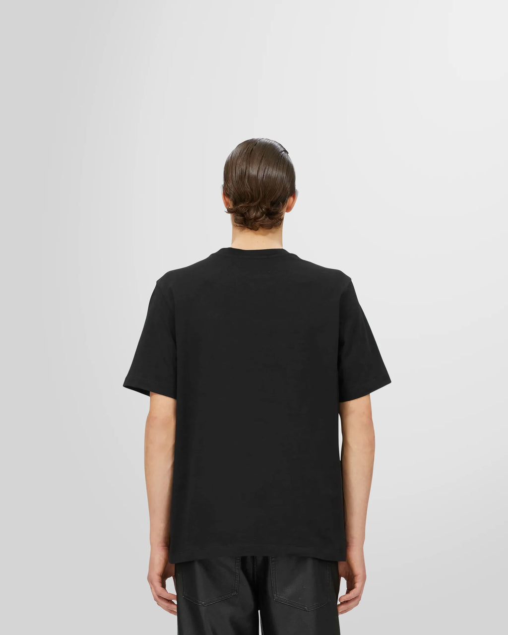 Back view of the MSGM Micro Logo T-Shirt in black, showing the clean design.