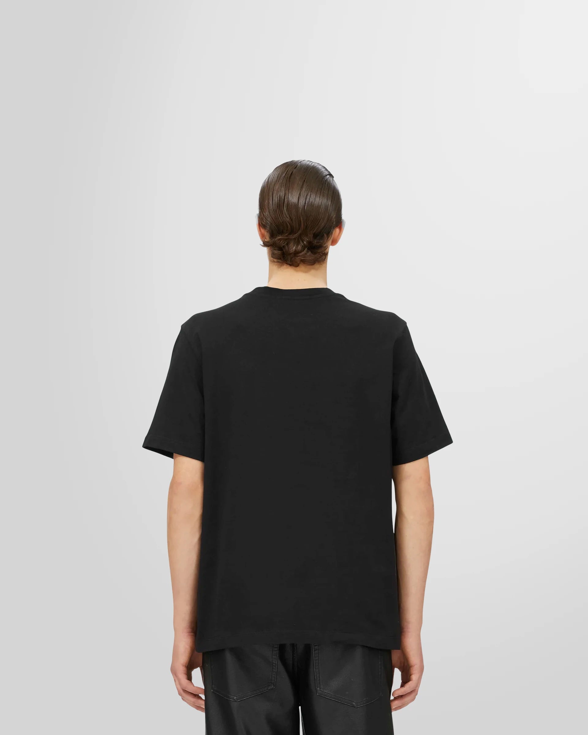Back view of the MSGM Micro Logo T-Shirt in black, showing the clean design.