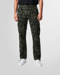 Front view of Not Guilty Homme camo cargo pants with straight‑leg fit.