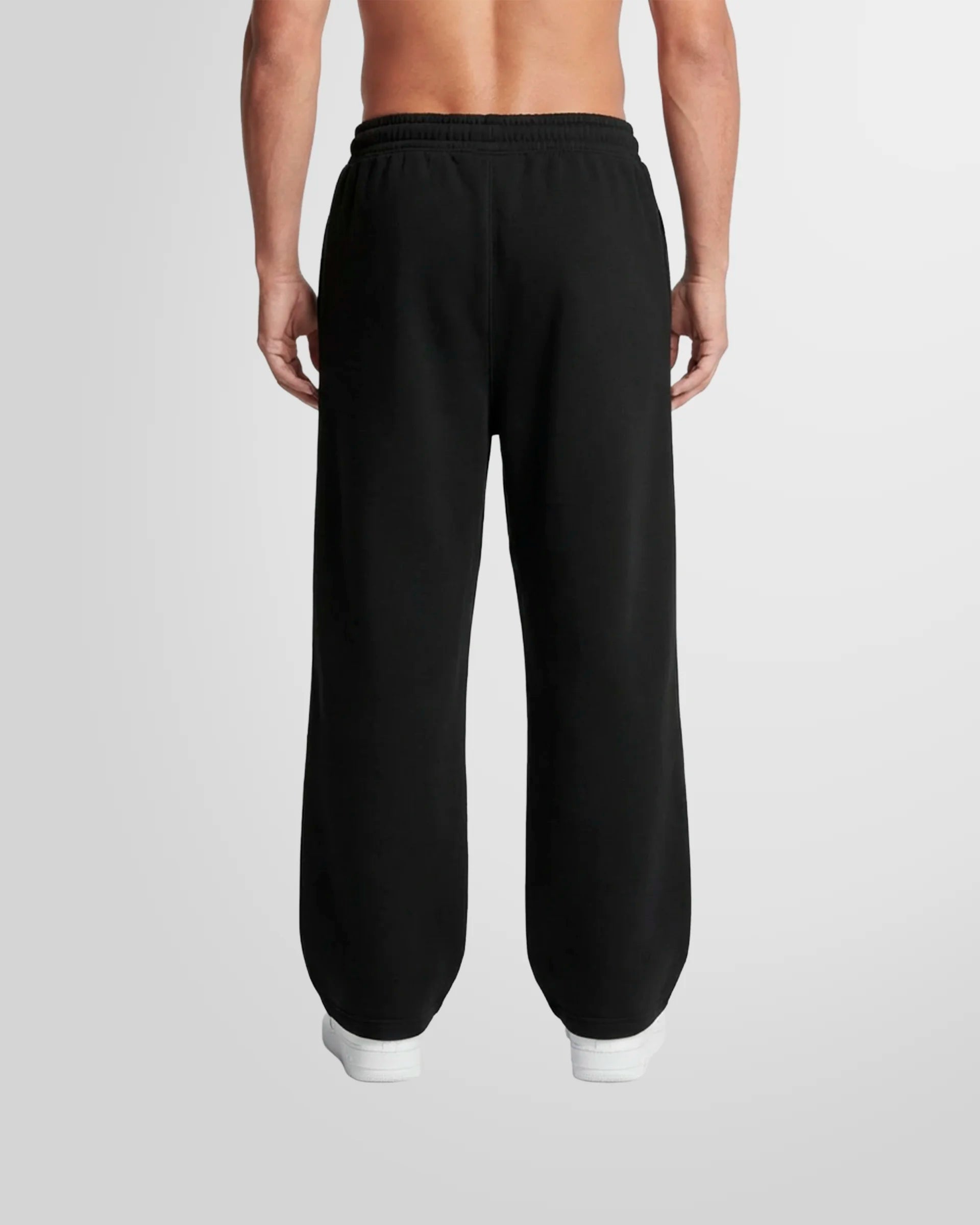 Back view of the Not Guilty Homme Initial Printed Jogging Trousers in black.