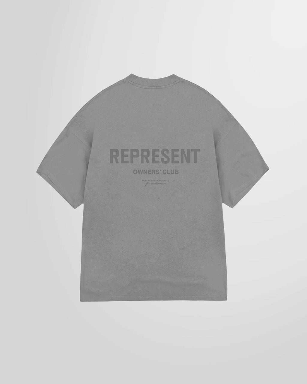 Back view of the Represent Owners Club T-Shirt, displaying the large high-build branding.