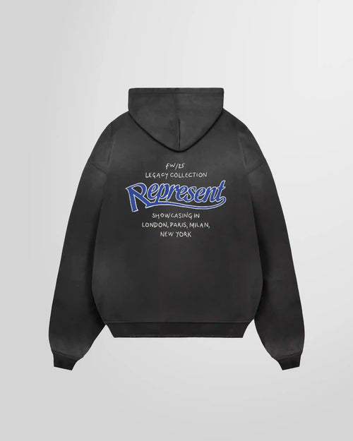 Back view showing the large Legacy Showcasing graphic on the hoodie.