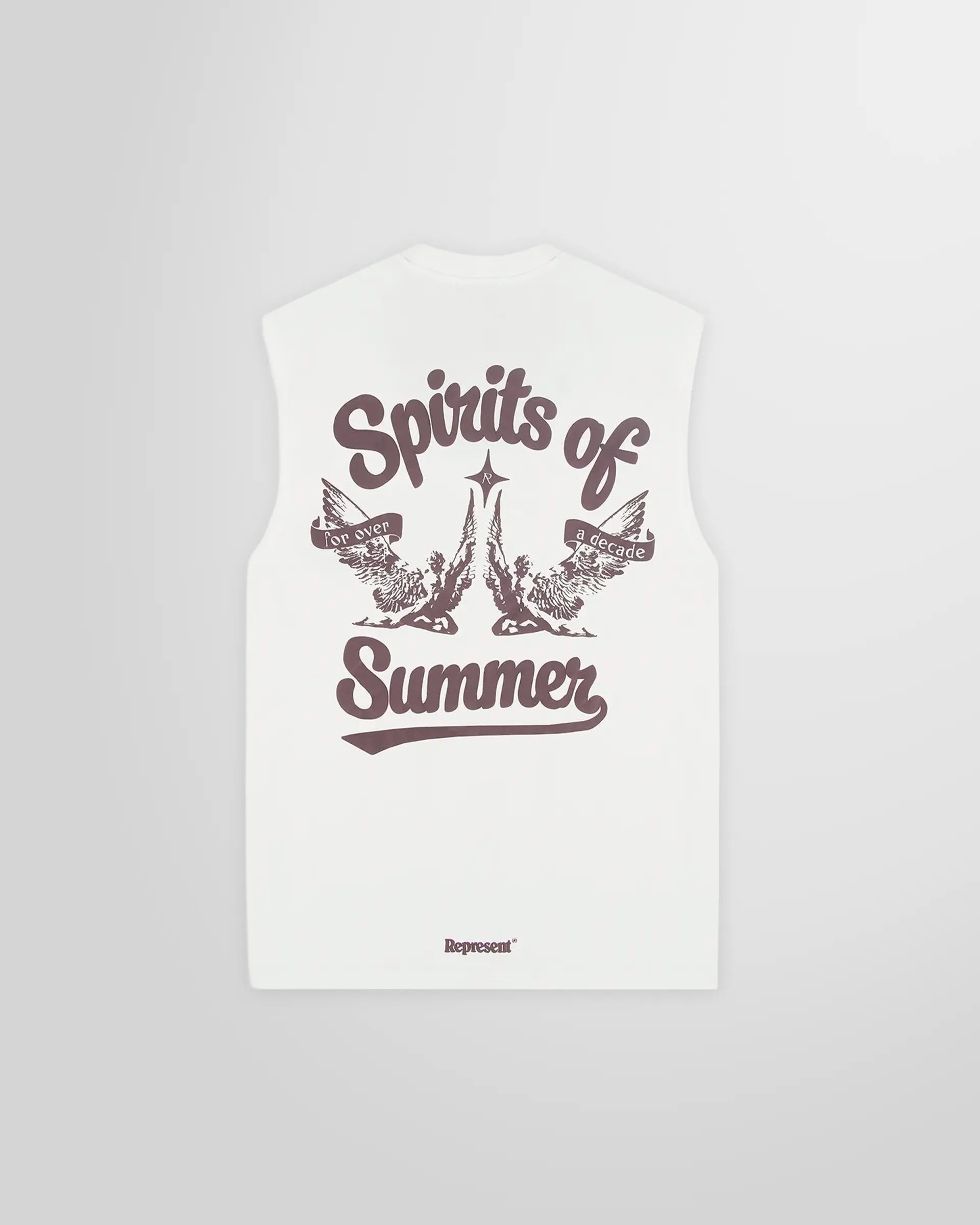 Back view of the Represent Spirit Of Summer tank, displaying the rear graphic print.