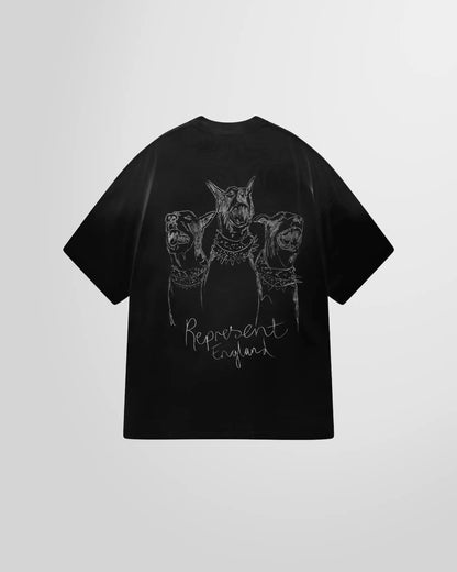 Back view showing the hand‑drawn Thoroughbred graphic on the reverse.