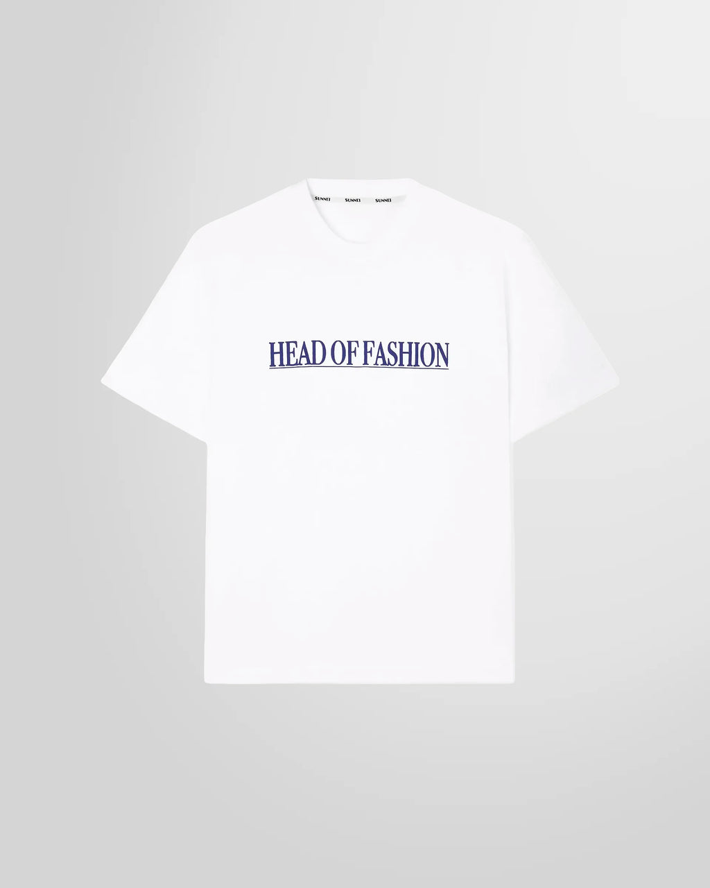 Front view of the Sunnei Head Of Fashion white T-Shirt