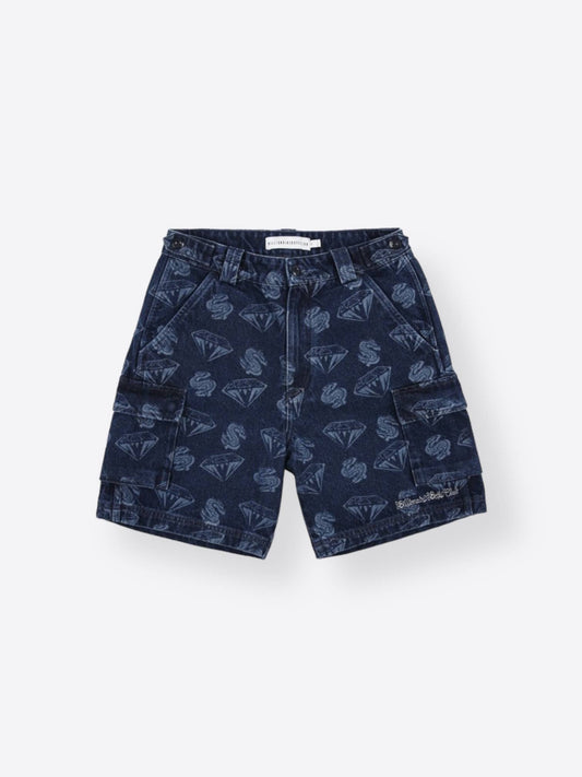 Billionaire Boys Club Diamonds And Dollars Printed Denim Shorts 